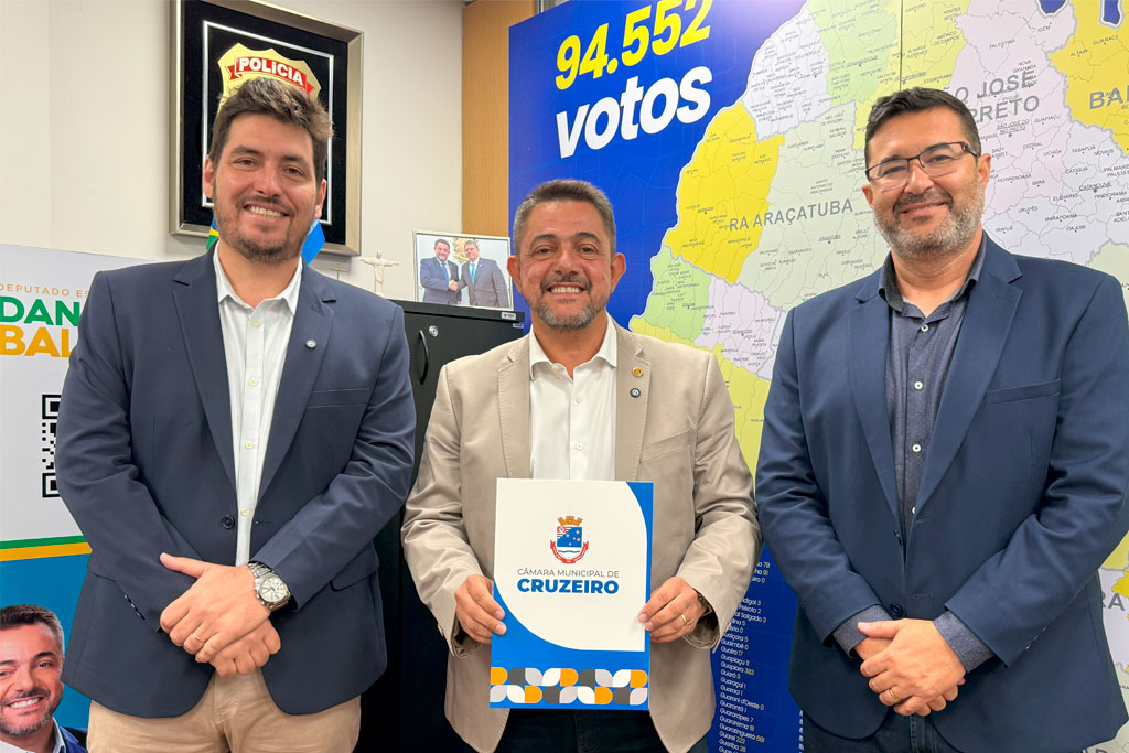 Deputado Danilo Balas (PL-SP) reforça apoio a Cruzeiro e articula investimentos para o turismo e desenvolvimento regional - Foto: divulgação/Assessoria de Imprensa
