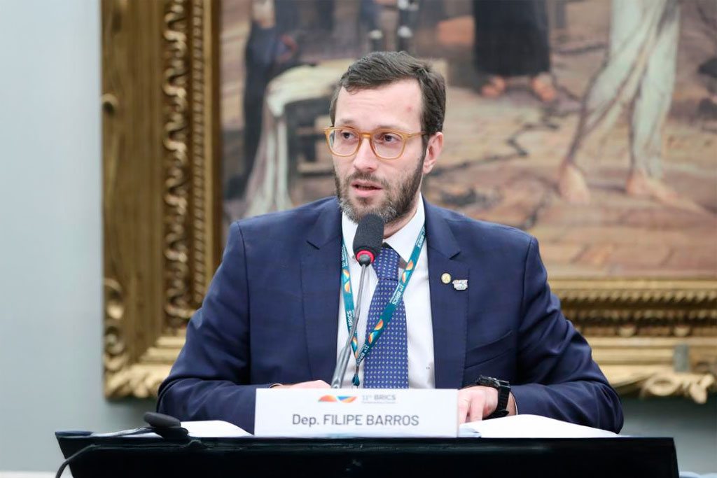 Sessão de trabalho dos Presidentes das Comissões de Relações Exteriores. Dep. Filipe Barros (PL - PR) - Foto: Kayo Magalhães / Câmara dos Deputados