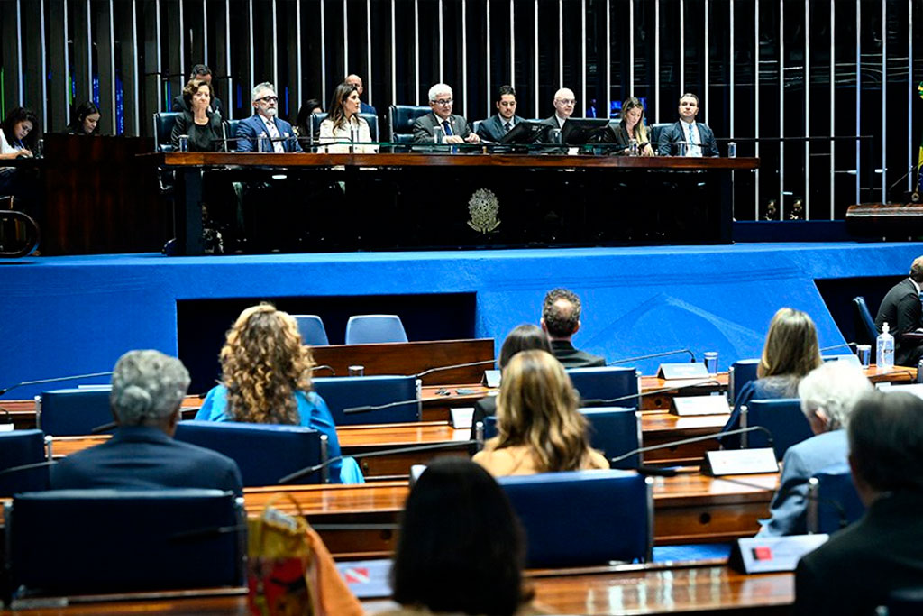 Responsável pela inciativa da sessão especial, Astronauta Marcos Pontes (PL-SP) destacou o legado inovador de Chagas Filho – Foto: Carlos Moura/Agência Senado