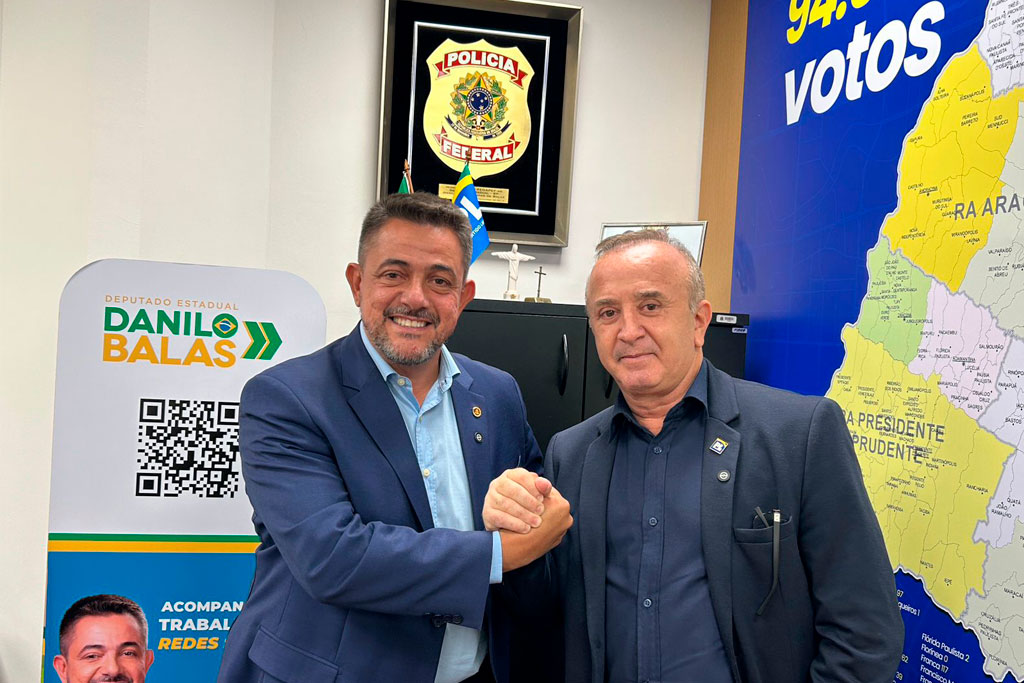 Deputado Danilo Balas (PL-SP) e o Prefeito da cidade de Rincão, Tenente Rodrigues (PL-SP) - Foto: Jonathas Ventura