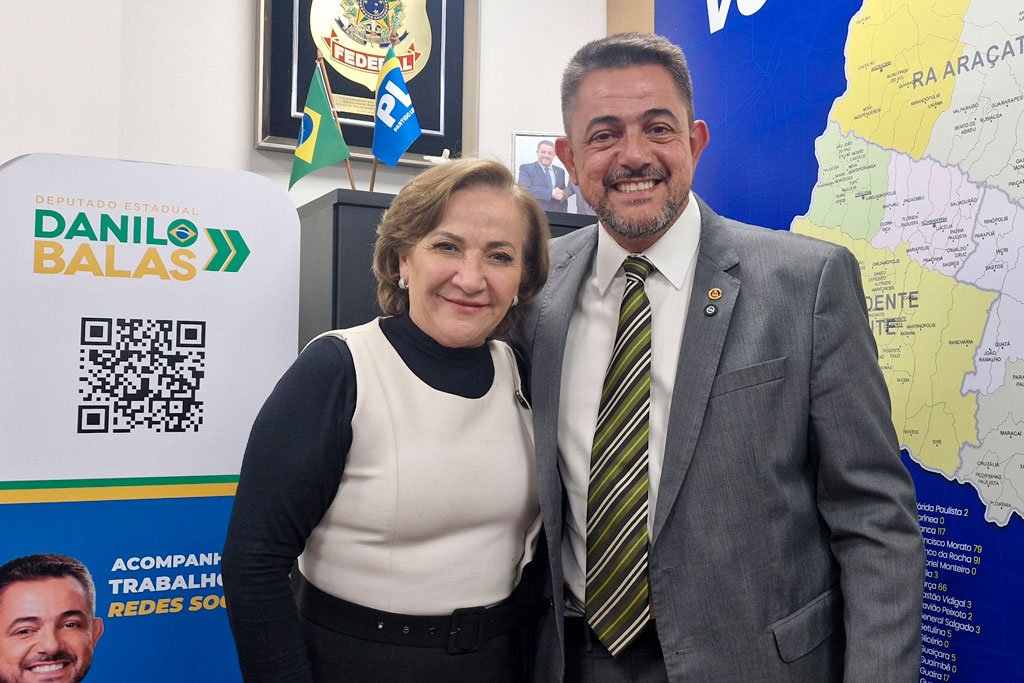 Deputado Danilo Balas (PL-SP ) recebe visita da Vereadora Rita Marton (PL-SP ) e reforça apoio à Segurança Pública de Lorena - Foto: Jonathas Ventura