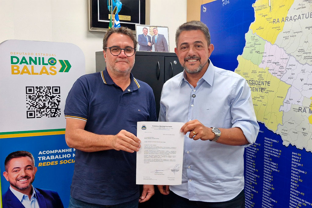 Deputado Estadual Danilo Balas (PL-SP) recebe prefeito de Itariri e reforça apoio ao município – Foto: Jonathas Ventura