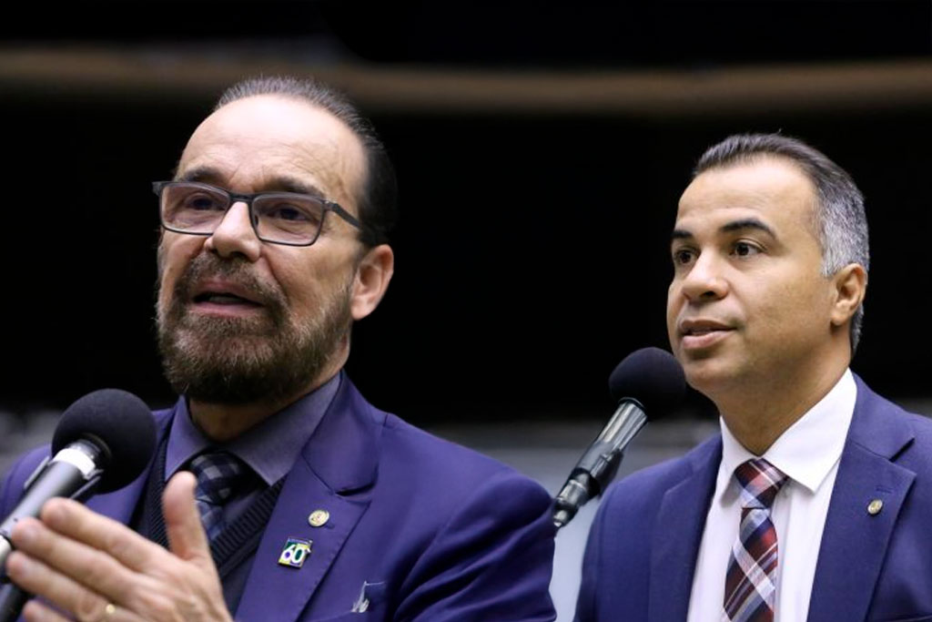 O autor deputado Lincoln Portela (PL-MG) e o relator deputado Filipe Martins (PL-TO) - Foto: divulgação/Agência Câmara de Notícias
