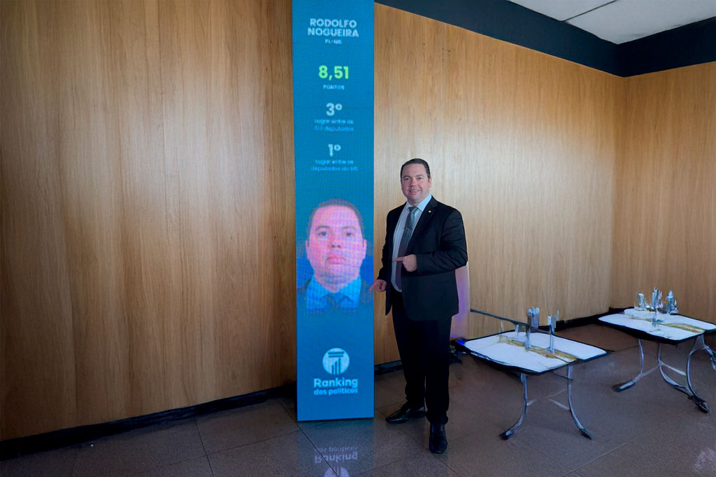 Deputado federal Rodolfo Nogueira (PL-MS) foi eleito o melhor deputado do Partido Liberal (PL) e está em terceiro lugar dos melhores parlamentares do Brasil, no Ranking dos Políticos. - Foto: divulgação/Assessoria de Imprensa
