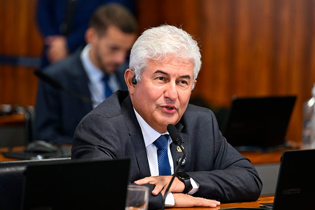 O senador Astronauta Marcos Pontes (PL-SP) relata o projeto do senador Kajuru – Foto: Edilson Rodrigues/Agência Senado