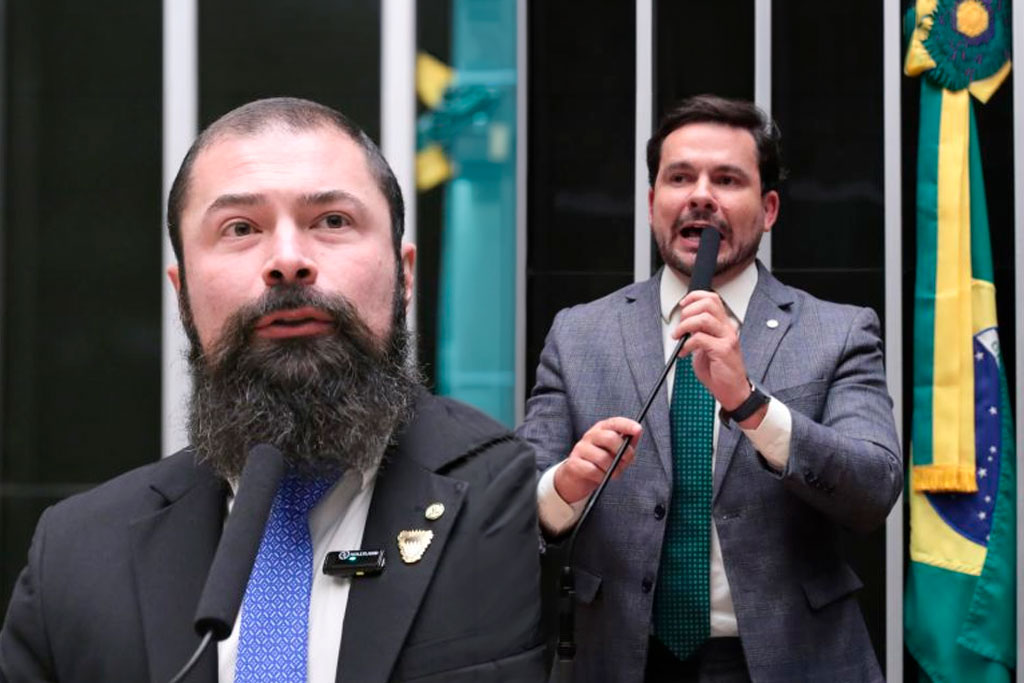 O relator Delegado Paulo Bilynskyj (PL-SP) e o autor da proposta, deputado Capitão Alberto Neto (PL-AM) - Foto: divulgação/Agência Câmara de Notícias