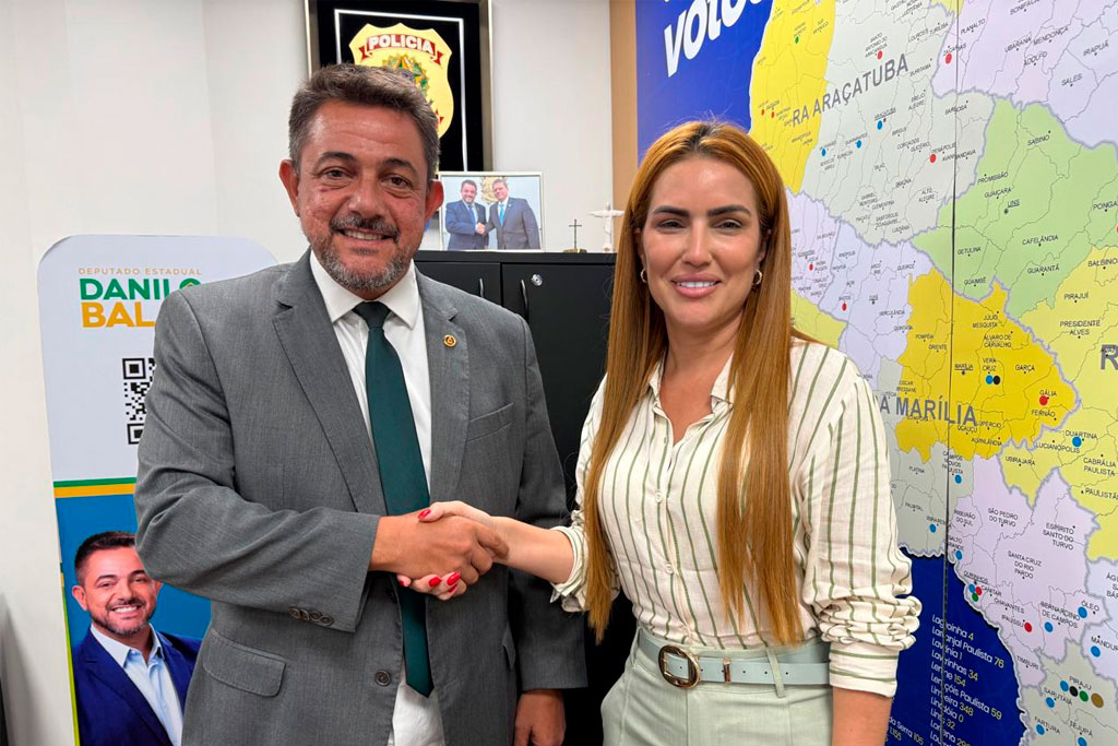 Deputado Estadual Danilo Balas (PL-SP) e a Vereadora Luana, da cidade de Itariri – Foto: Arquivo Pessoal