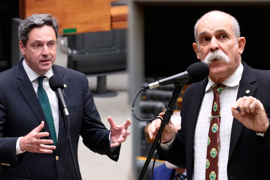 Deputado Luiz Philippe de Orleans e Bragança (PL-SP) autor do projeto e o deputado Sargento Fahur (PL-PR) Sargento Fahur, relator da matéria na comissão – Foto: divulgação/Agência Cãmara de Notícias