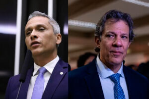 Deputado Gustavo Gayer: Kayo Magalhães/Câmara dos Deputados; Fernando Haddad Brenno Carvalho/Agência O Globo