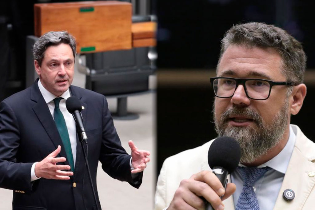 O autor da proposta, deputado Marcos Pollon (PL-MS) e o relator, deputado Luiz Philippe de Orleans e Bragança (PL-SP) - Foto: divulgação/Agência Câmara de Notícias